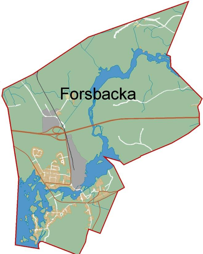 Fakta om Uppdaterad 2015-05-19 Forsbacka Karta Allmänt om området Orten är belägen 17 km väster om Gävle, vid Gavleåns utlopp ur Storsjön.