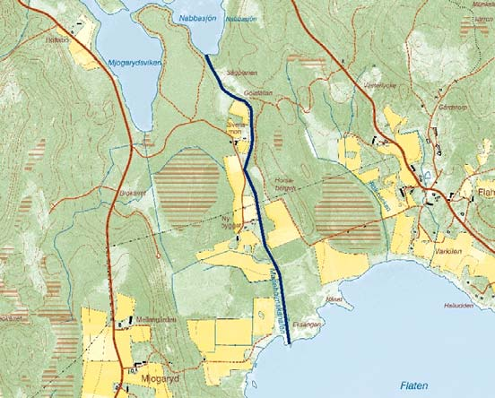 Marieholmskanalen Storåns ARO Marieholmskanalen rinner mellan Mosjön och Flaten i Gnosjö kommun. Sträckan är, via digitalisering, uppmätt till 1857 m och saknar sjöar.