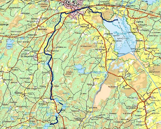 Segerstadsån Bolmen Vattendragssträckan Segerstadsån ligger i Gislaveds kommun. Ån rinner från Stora Hulesjön ner till Draven och mynnar knappt 2 km öster om Reftele.