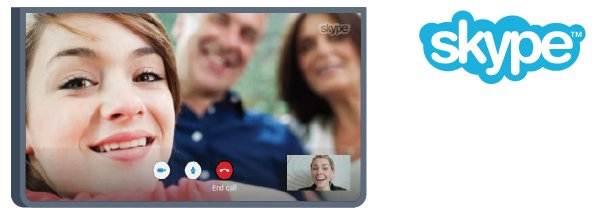 Endast för TV-apparater med Ambilight. 1.6 Skype Med Skype kan du ringa kostnadsfria videosamtal från din TV. Du kan ringa och se dina vänner från var som helst i världen.