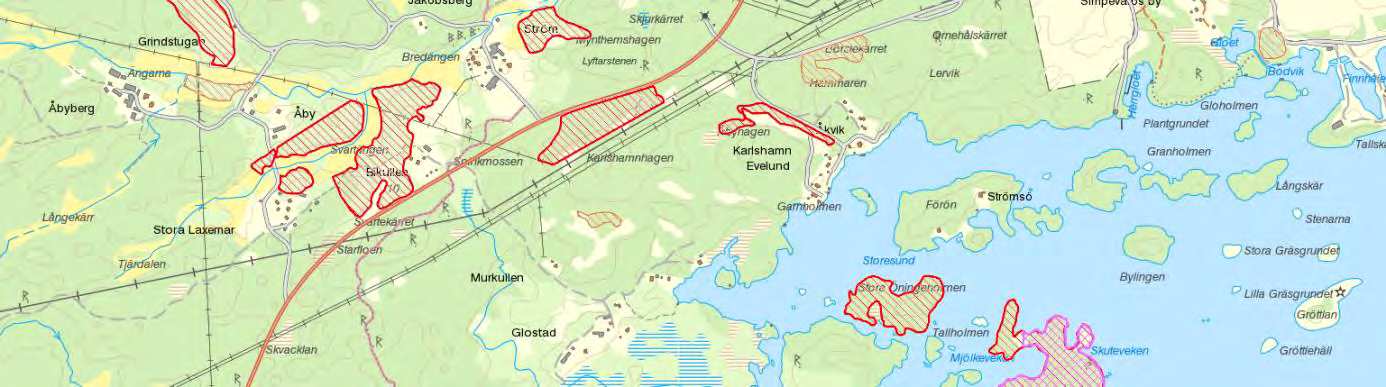 2 Nyckelbiotoper, naturvärde Det finns en utpekad nyckelbiotop och två utpekade objekt med naturvärden inom inventeringsområdet enligt Skogens pärlor som är en webbaserad karttjänst som