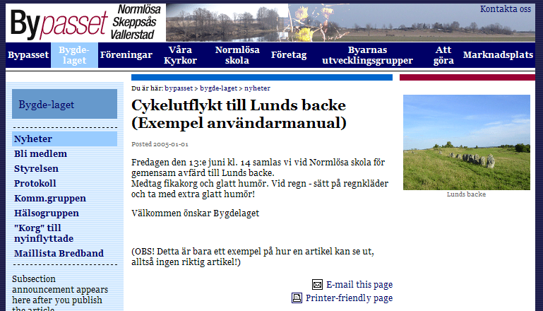 Skriv in sökvägen till bilden eller tryck på knappen Bläddra Vill du ha en bildtext, anger du den i rutan Image caption.