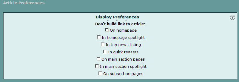 Vill du lägga in en eller flera bilder så har du möjlighet till det här. Att lägga in bild beskrivs på sidan 11. Klicka på Display Preferences för att ange var din artikel ska synas.