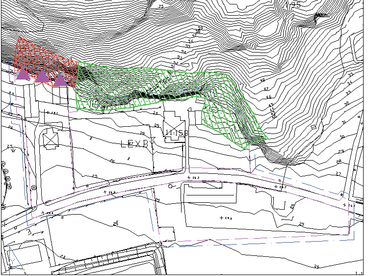 Radon Området ligger inom lågriskområde för radon. Geologi Längs den nedre delen av bergsslänten ligger på vissa ställen nedfallna block och stenar.