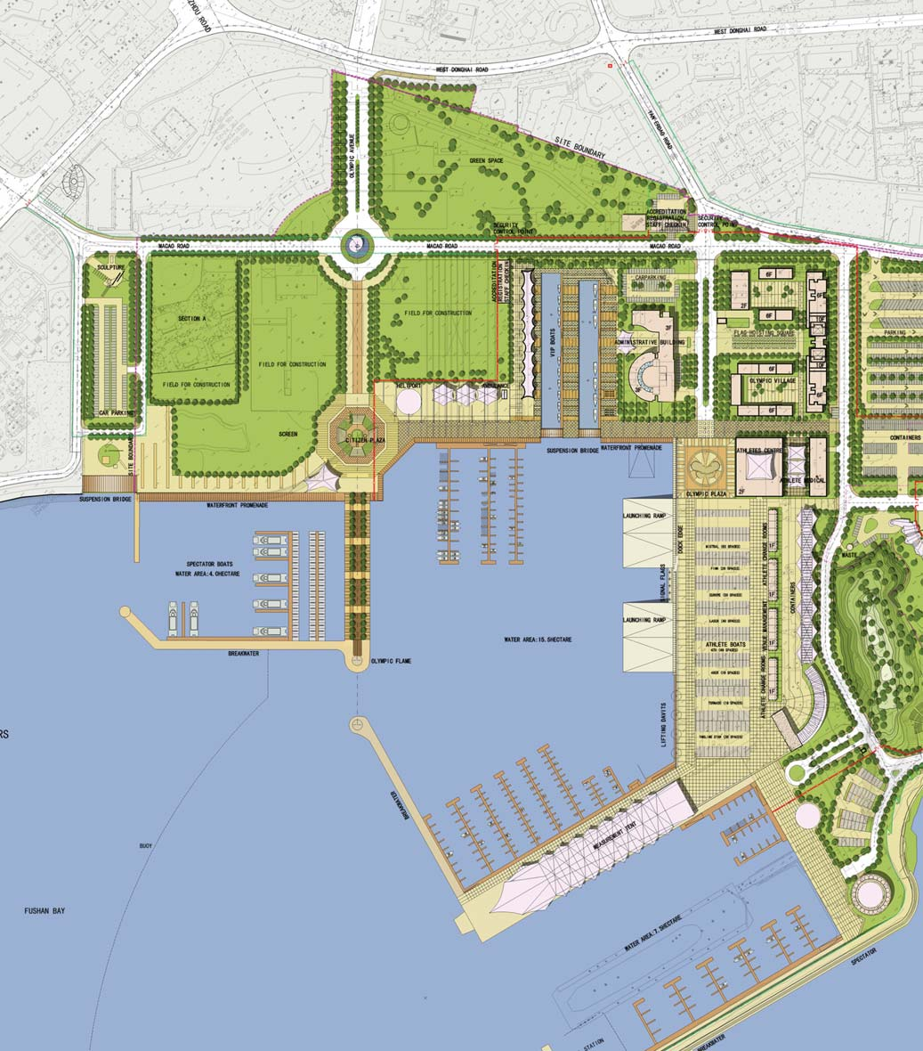 QINGDAO Qingdao basen för seglingstävlingarna i 2008 års olympiska spel. Qingdao är partnerstad till Peking för arrangemanget av sommar-os 2008.