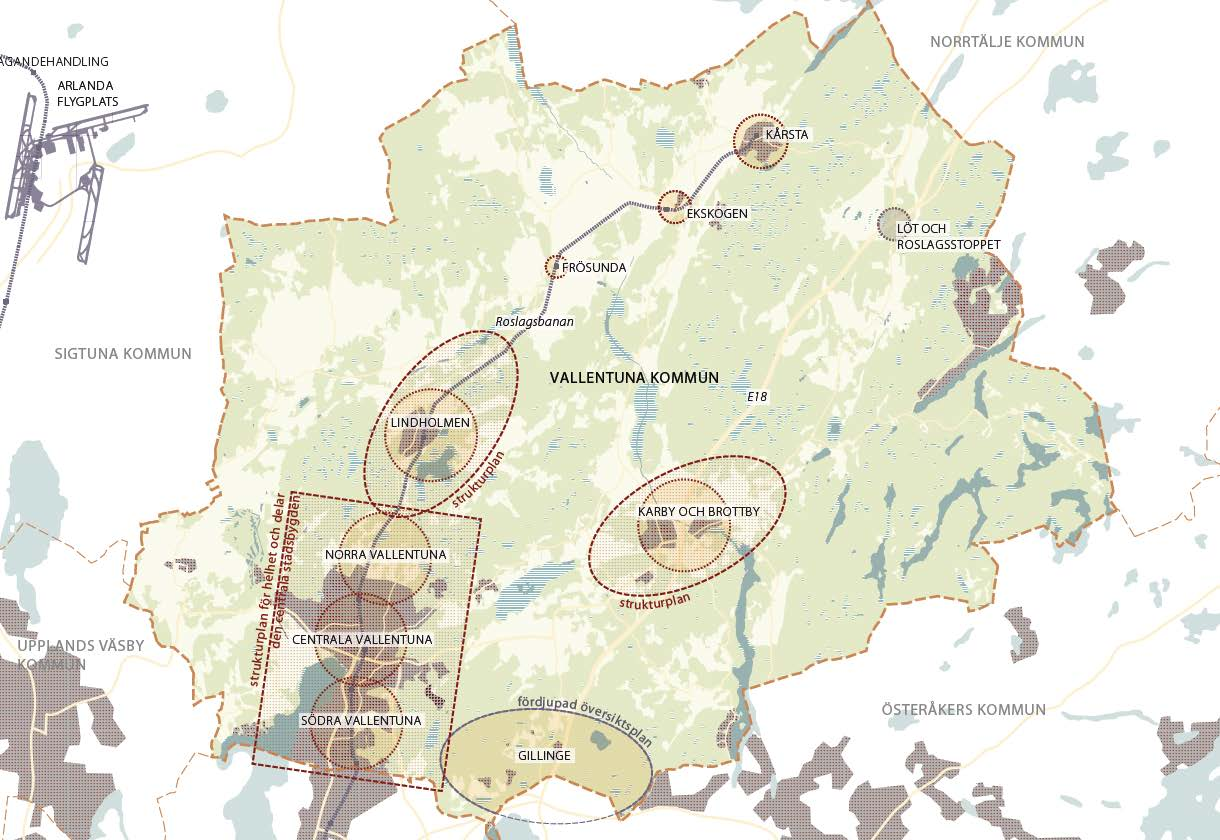 Större utvecklingsområden Pågående planering