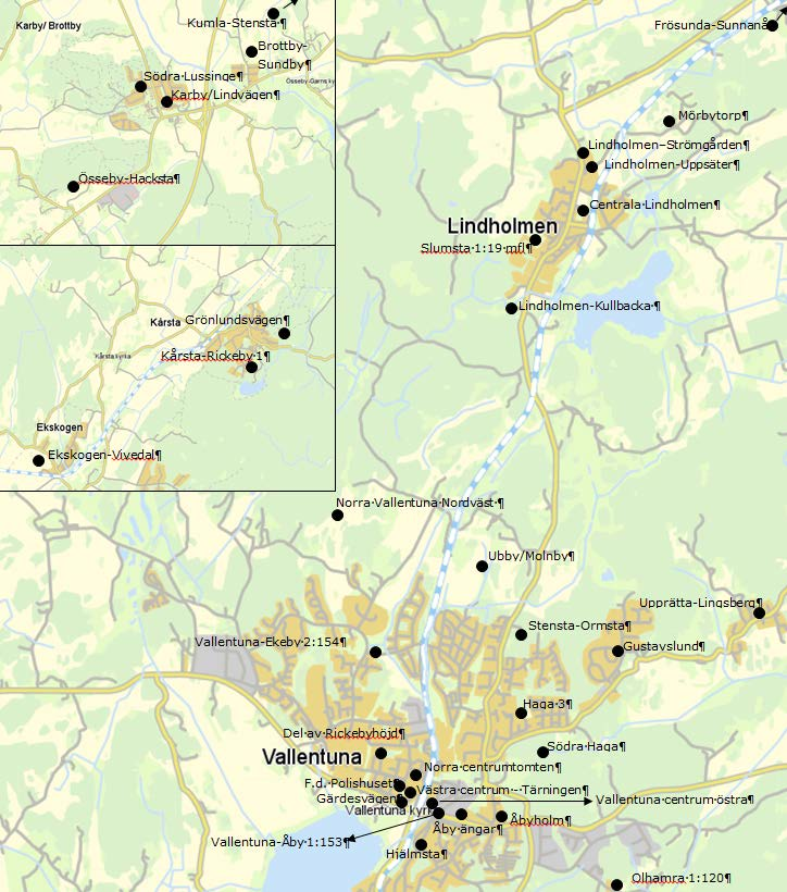 Andra aktuella områden Centrala Lindholmen Planstart 2018, ca 100 bostäder Södra Lussinge, Karby Planstart 2019, ca 15 småhus Grönlundsvägen, Kårsta (vilande), ca 35 småhus