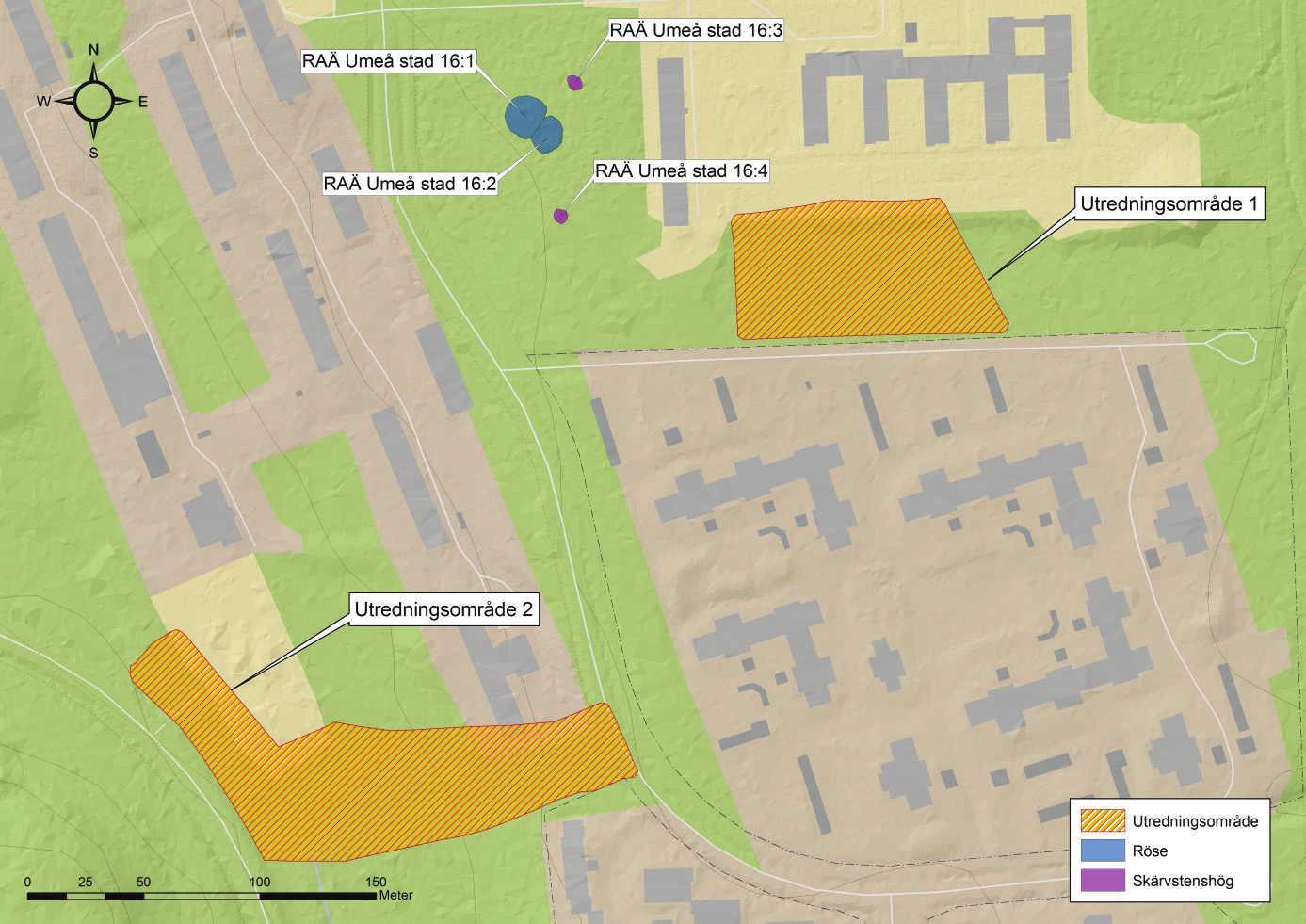 Sammanfattning Med anledning av planerna på att anlägga bostäder vid Språkskolan, inom fastigheten Stadsliden 6:3, samt väg och parkområden inom fastigheterna Stadsliden 6:1-2, har Västerbottens