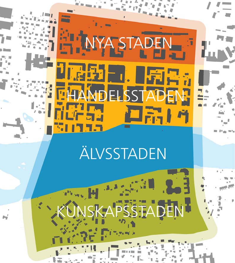 INRIKTNING 35 INRIKTNING FYRA OLIKA KARRAKTÄRS- OMRÅDEN Skellefteås mest centrala stadsdel är mest känd som centrum eller staan av många.