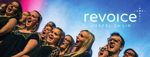 www.missionskyrkaneksjo.se Revoice Gospel Choir Revoice Gospel Choir startade våren 2015 som en ekumenisk gospelkör för studenter och unga vuxna i Linköping och intresset var stort redan från början.