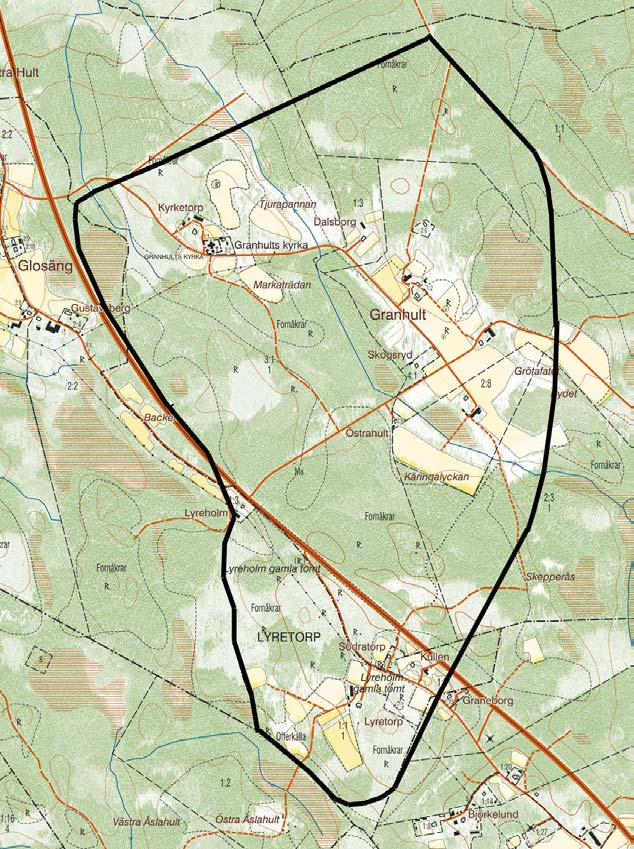 Inledning HS Kraft AB planerar för en vindkraftpark vid Åshult. Länsstyrelsen har efterlyst en analys av hur vindkraftplanerna påverkar riksintresseområdet för kulturmiljövården (G34) Granhult.