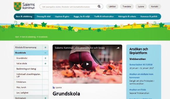 Ansök om skolplats ll di barn via webben Från och med den 10 januari kan du ansöka om plats på en grundskola. Du gör valet på webben så här: 1. Gå ll www.salem.se 2.