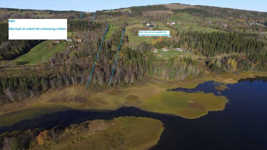 Från Indalsälven, riktning mot Romohöjden Ungefär där
