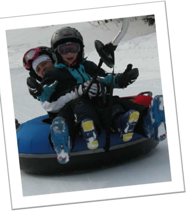 Snowtubing Glöm fötter som värker i pjäxorna eller mjölksyran i låren.