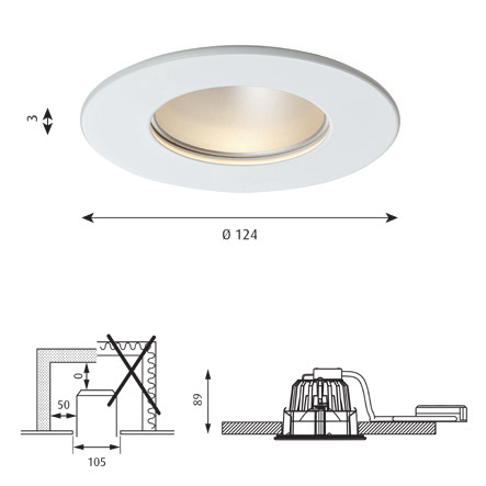 LP MINI DOWNLIGHT Design: Louis Poulsen. LDP: Basic Mini/Louis Poulsen, Strata Mini/Alfred Homann, Ballerup Mini/ C.J. Nørgaard Pedersen & P.