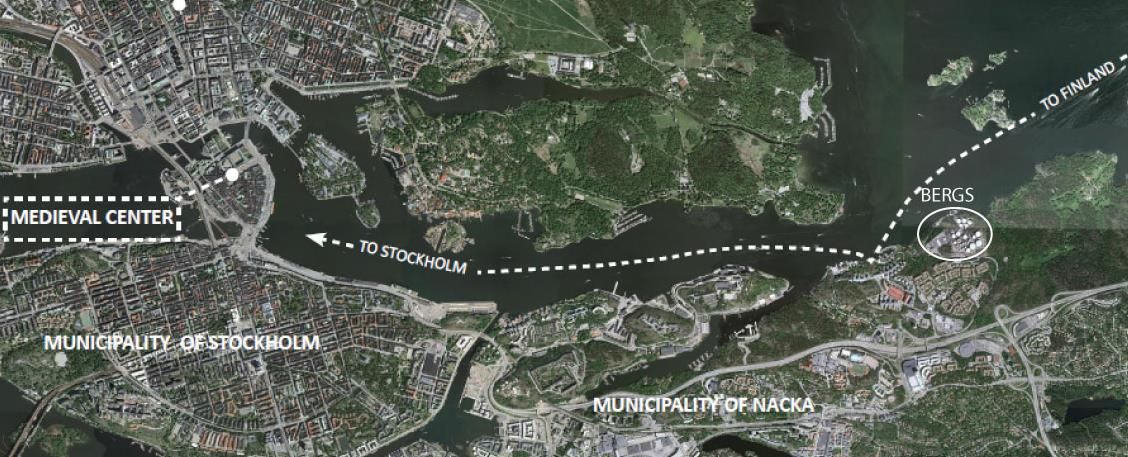 1 Bergs gård och stadsutvecklingen i Nacka Bergs gård 1 är centralt och attraktivt belägen på västra Sicklaön i Nacka vid Saltsjön mellan Nacka strand och naturreservatet Nyckelviken.