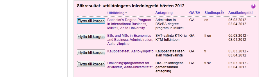 dem i utbildningskorgen och vidare direkt i