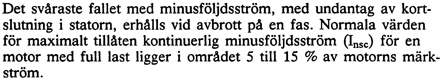 De virvelströmmar som induceras i rotorn får då dubbla nätfrekvensen. Denna frekvens kan förorsaka överhettning och skada rotorns yttre metall delar.