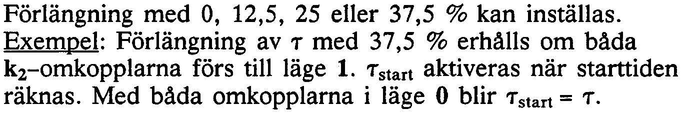 märkta enligt nedan, görs följande inställningar: Zk1 = Termisk tidkonstant,. för motorn.