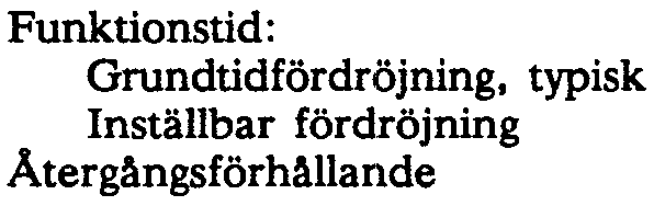 JlrJrdströmsrelä Ströminställning I ~ > 1-10 ggr la