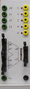 8-bitars ALU En 8-bitars ALU-modul med ingångarna D och E och utgång U. ALU:ns operation styrs av Funktionsingången f 3,f 0.