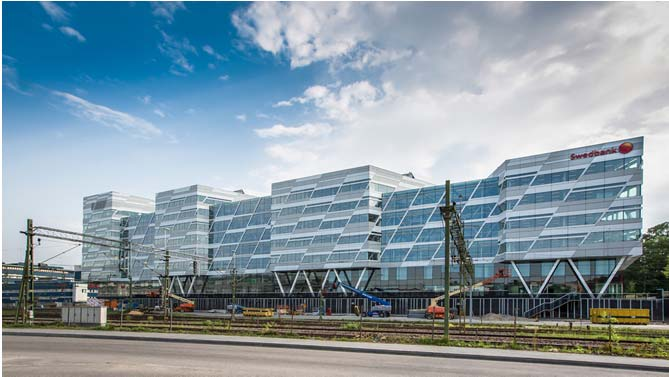 Inte minst från entreprenörens platschefer Innovativt tänkande Swedbank HQ Construction Management