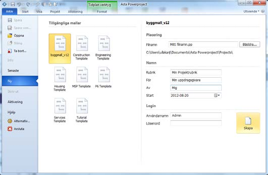 4 Kom igång med Powerproject 4 Kom igång med Powerproject 4.1 Skapa ditt första projekt 1. Starta Powerproject från Windows Start-meny.