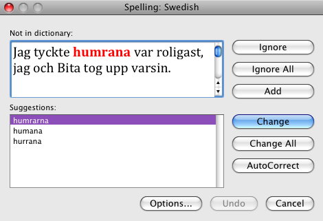 Språkstöd i ordbehandling Datorns