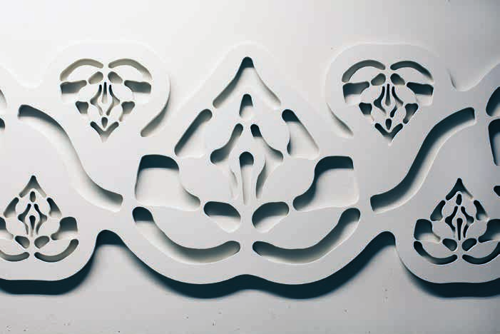 60 Detalj från Väggens växt av Hans Jörgen Johansen, vattenskuren fibercement 2013.