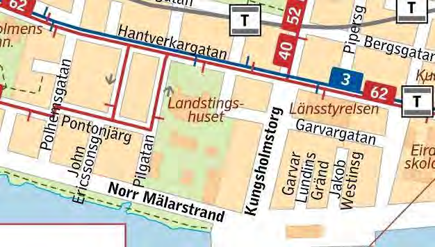 Pga av bilparkering och cykelbana innan för den