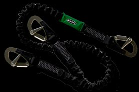 jackstay Adjustable jackstay with a max. length of 12 meters. The jackstay has a sewn loop at one end and a robust stainless steel adjuster and shackle at the other end. Minimum breaking load 2000 kg.