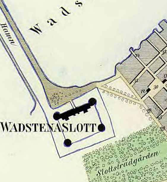 Av äldre kartor framgår att området kring schaktet tillkommit först i relativt sen tid. Figur 4. Utsnitt ur stadskartan från 1834 (Marin 1834) med hamnpirens nya placering synlig.
