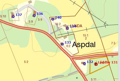 Sida 4(5) Adress: Löddby 131, 132, 133, 134, 136, 137, 140 - alla med populärnamnet Aspdal.