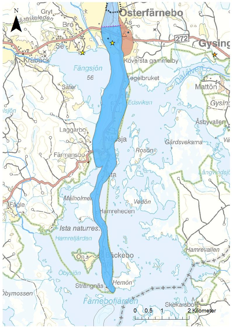 !!! Nässja/Bäckebo (1) Grundvattenmagasin i Färnebofjärden. Magasinet är en isälvssavlagring och en utpekad grundvattenförekomst som benämns i VISS Nässja/Bäckebo EU CD SE668279-155485.