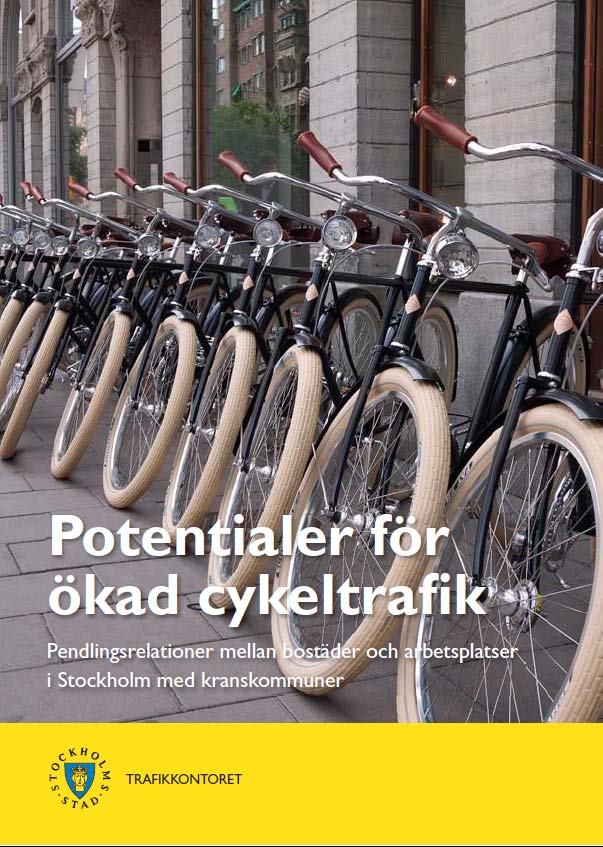 Stor potential för ökad cykling Slussen - över 100 000 potentiella passager nu 25 000 passager.