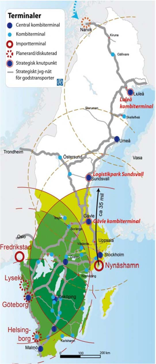Den flytande naturgasen Nya möjligheter med naturgas i hela landet Tillgängligheten ökar Relativt god tillgänglighet i Mellansverige: terminaler i Nynäshamn och Fredrikstad (Norge) Planerade