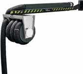 HOSE REEL ACCESSORIES / TILLBEHÖR TILL UPPRULLARE Exhaust hose reels keeps exhaust gas fumes from trailing over the workshop floor.