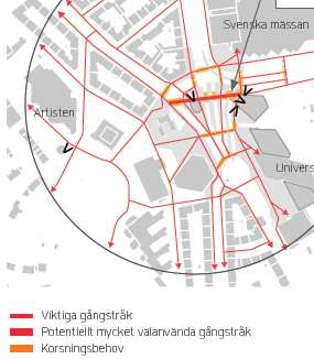Utredning av västra uppgången, Korsvägen Västlänken, STUPs förslag.