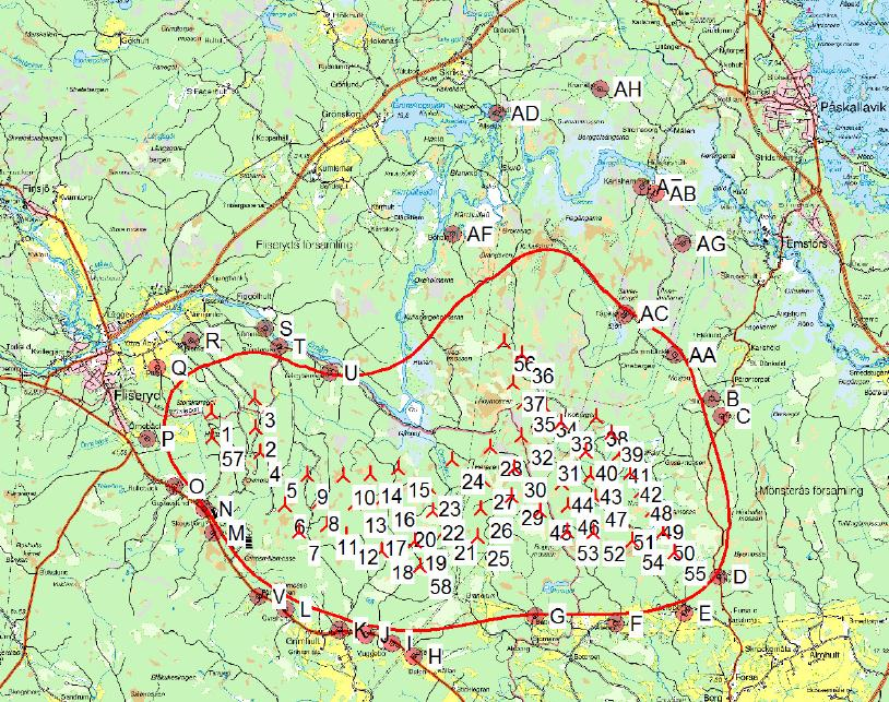 oktavbandsdata från Nordex N117 ej har varit tillgängligt har oktavband från Siemens (6) vindkraftverk använts för beräkning.