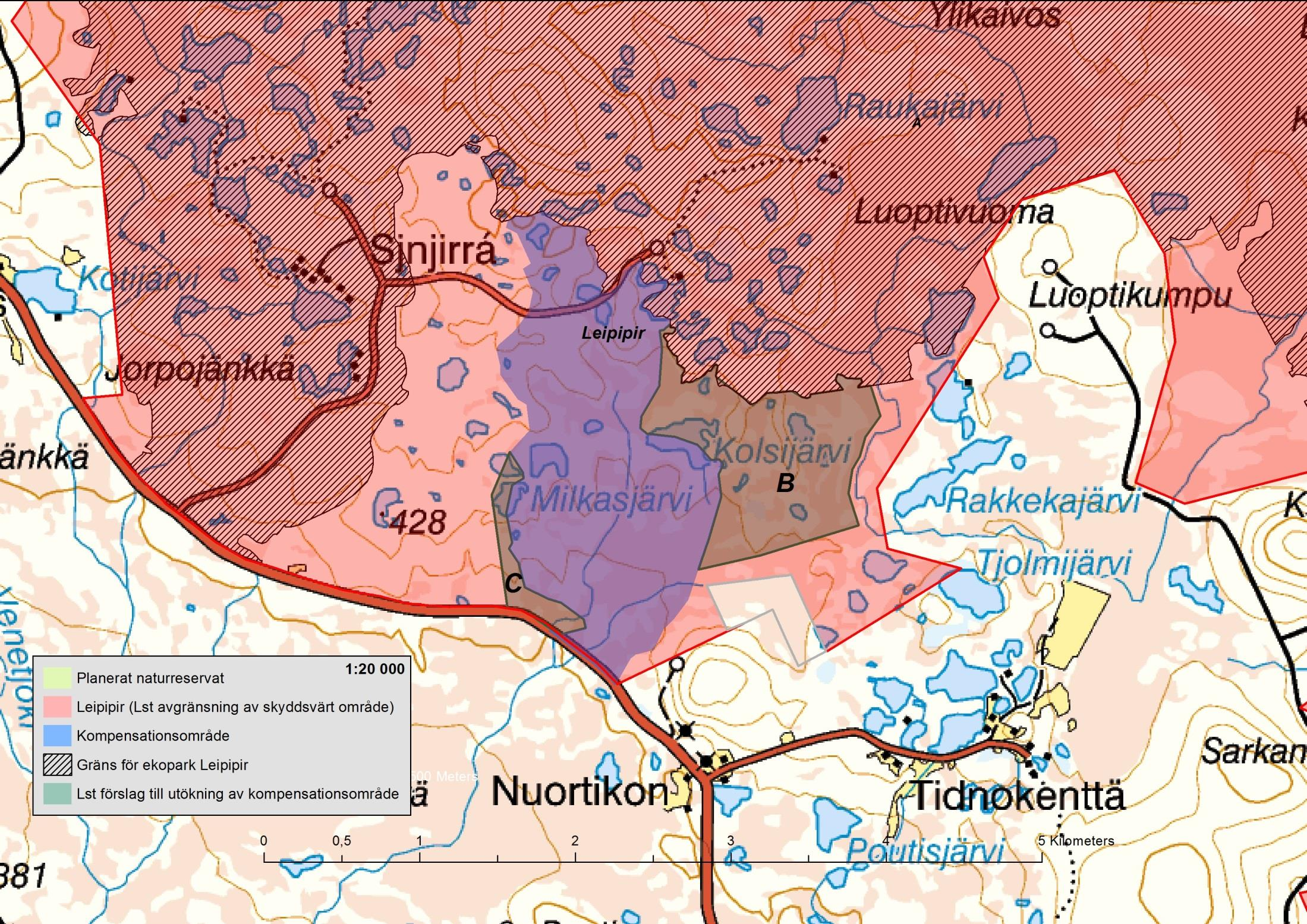 Delområde 2 - Sjnjirra Grönt = Lst