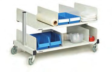 4 Återvinningsvagn PRMT Återvinningsvagnarna passar perfekt att placera under eller bredvid packbordet.