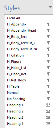 5 Appendix heading, can be seen in the TOC Appendix heading, sub-heading Body text Bullet list Numbered list Quotation Figure, picture heading, can be seen in the TOC Heading fonts (appendices,