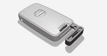06 Lås och larm Fjärrnyckel/PCC byte av batteri Batteribyte Batteriet 6 i fjärrnyckeln kan behöva bytas.