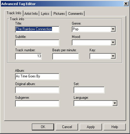 4.5.5 Anpassa Musikinformation med Windows Media Player 1 Klicka på fliken Bibliotek.