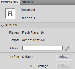 SWF Den färdiga Flash-filen som innehåller din applikation. Skapa en ny ActionScript 3.0 FLA-fil, som vanligt.