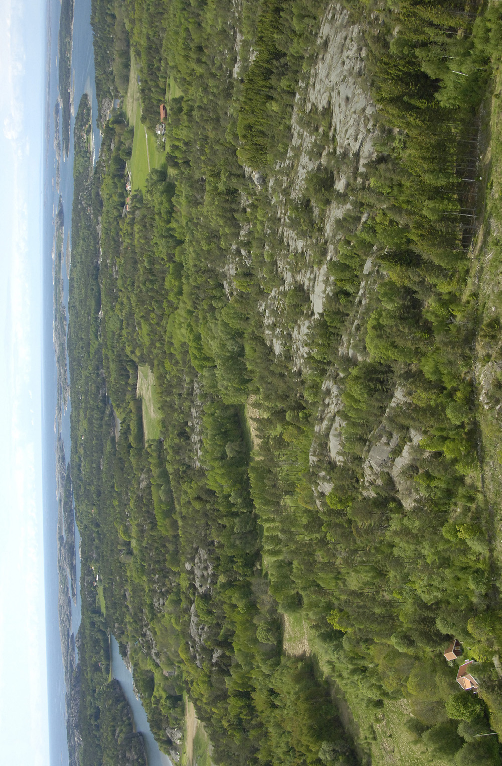 Flygfoto över områdets västra delar.