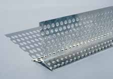 Ingående systemkomponenter Therm 410 Infästningsplank Plankprofil av återvunnen plast som fälls in i isoleringen och putsas över. Endast som tryckdistans till tung infästning.