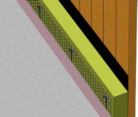 Anslutningsband Therm 419 rekommenderas som tätning mot angränsande material samt alla öppningar i fasaden.