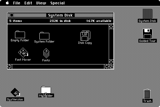 http://en.wikipedia.org/ wiki/apple_macintosh http://en.wikipedia.org/wiki/ History_of_the_graphical_user_interface Apple Macintosh, 1984: Desktop-metafor (men bara en applikation åt gången).