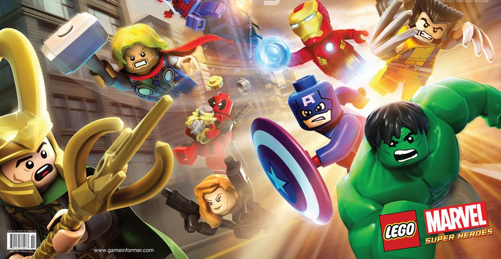 Uppgift 6 (4 p). Videospelet Lego Marvel Super Heroes släpptes under 2013. Några av de många spelbara figurerna visas i bilden.